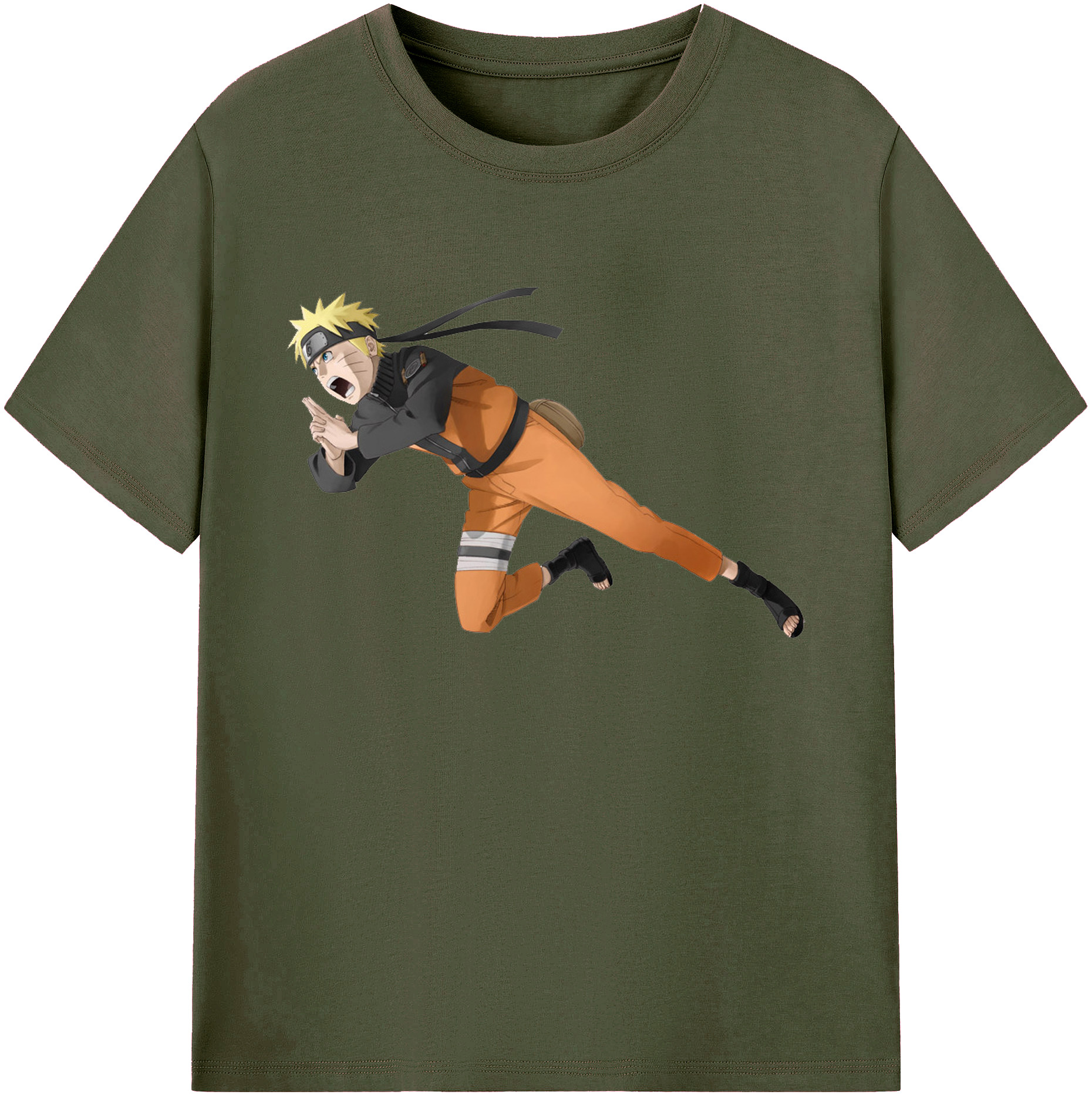 （画像用） NARUTO -ナルト- うずまき ナルト Uzumaki Naruto 綿100％ メンズ半袖Tシャツ｜肌触りやわらか＆通気性